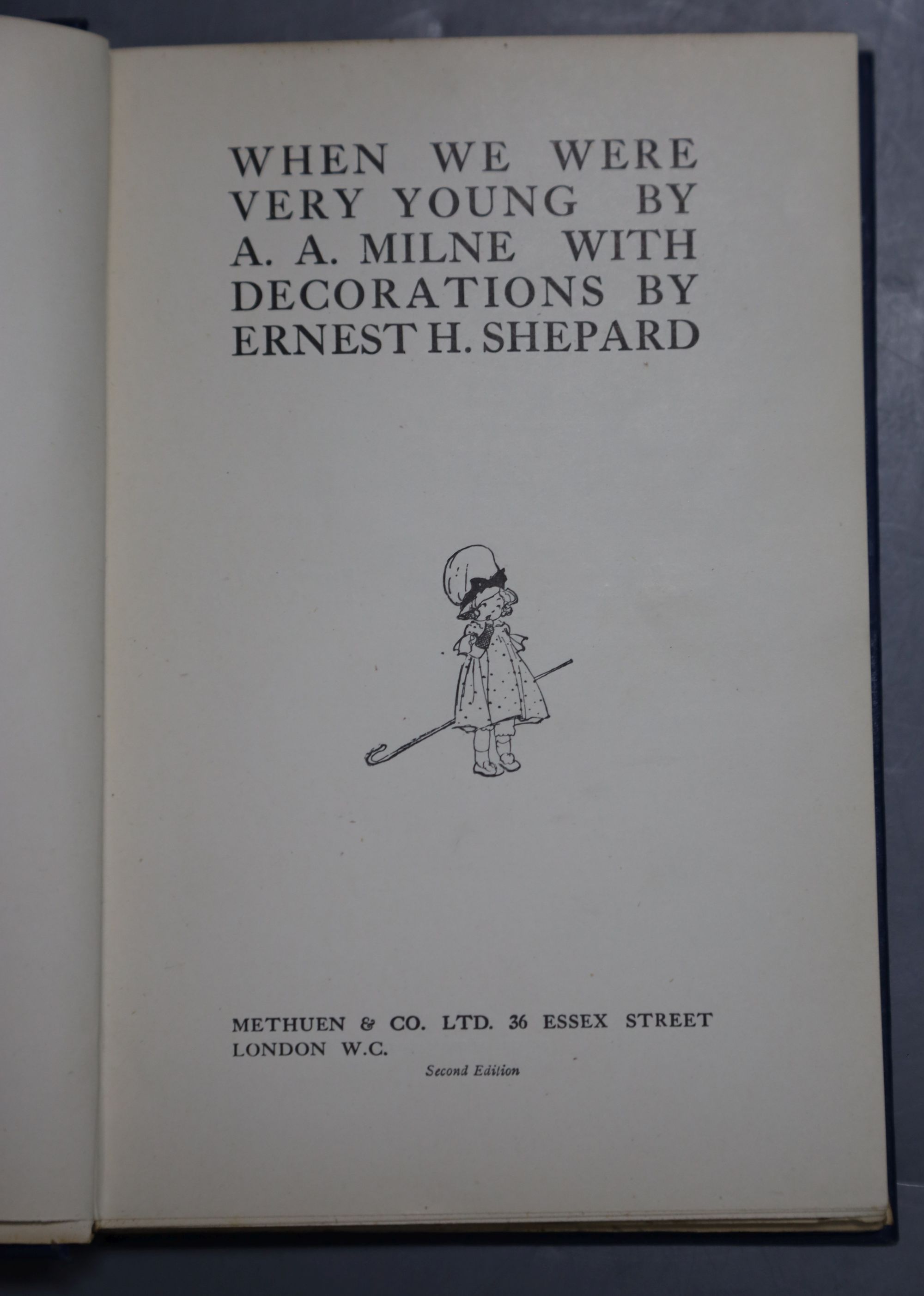Milne, Alan Alexander - Now We Are Six, Ist edition, illustrated by Ernest H. Shepherd, London 1927 and When We Were Young, 2nd edition